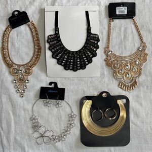 Fashion Jewelry Elegant Necklace Collection - Gold, Silver, Black